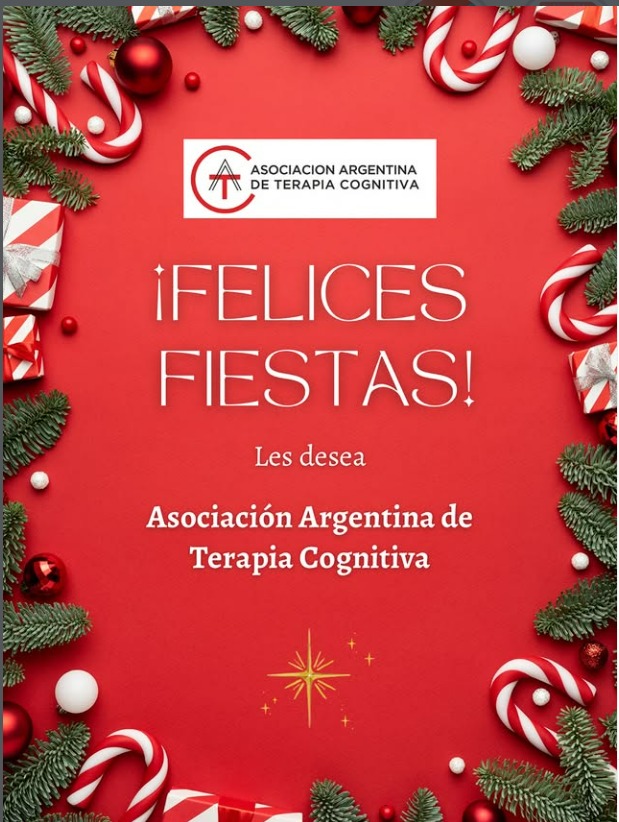 De parte de todo el equipo de la Asociación Argentina de Terapia Cognitiva queremos desearles ¡muy felices fiestas! ✨